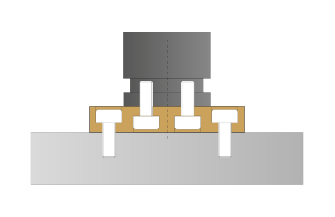 Base Plug Bfb Placa base de fixação BFB para molas a gás - Casafer